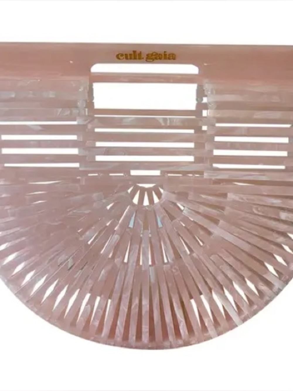 cult gaia blush acrylic ark clutch